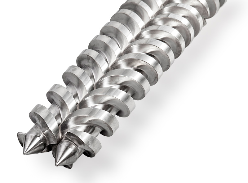 Batten bimetallic conical twin extruder screw barrel